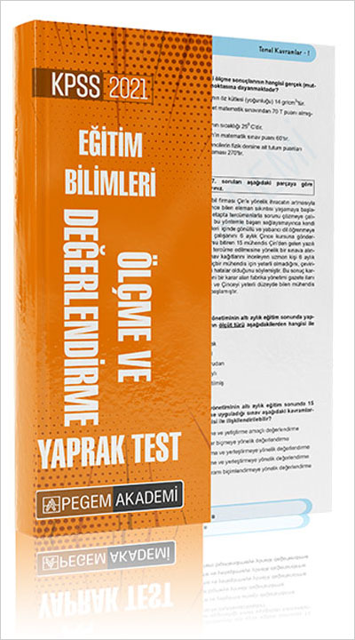 2021 KPSS Eğitim Bilimleri Ölçme Ve Değerlendirme Yaprak Test