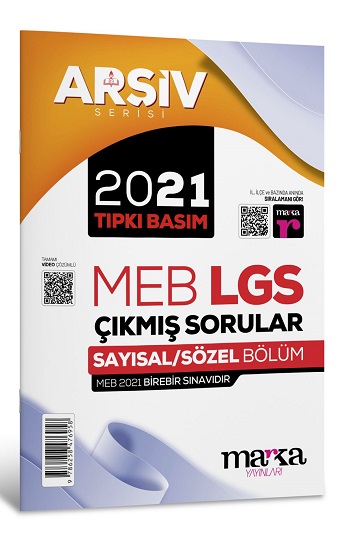 2021 LGS 8. Sınıf ARŞİV Serisi Tıpkı Basım Çıkmış Sorular Tamamı Video Çözümlü 2021 LGS 8. Sınıf ARŞİV Serisi Tıpkı Basım Çıkmış Sorular Tamamı Video Çözümlü