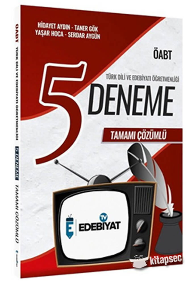 ÖABT Türk Dili Edebiyatı 5 Deneme Çözümlü - Hidayet Aydın Edebiyat TV Yayınları