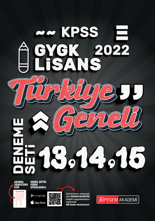2022 KPSS GYGK Lisans 13-14-15 Türkiye Geneli (3'lü Deneme) 2022 KPSS GYGK Lisans 13-14-15 Türkiye Geneli (3'lü Deneme)