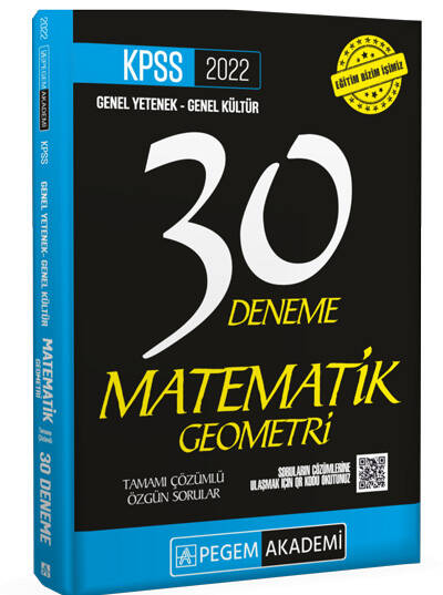 2022 KPSS Genel Kültür Genel Yetenek Matematik-Geometri 30 Deneme