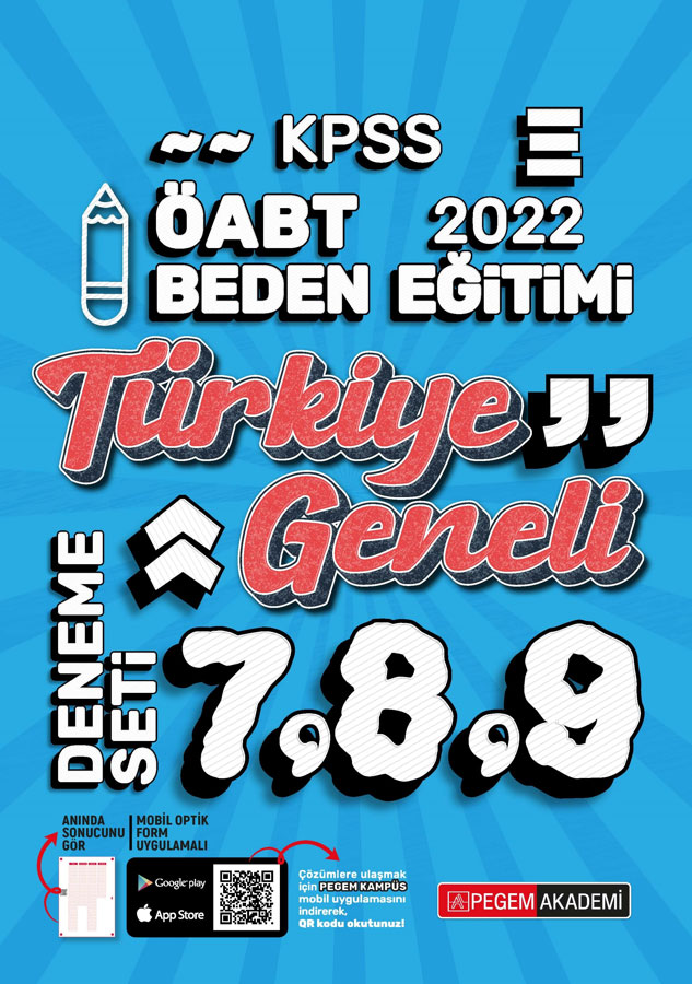 2022 KPSS ÖABT Beden Eğitimi Türkiye Geneli 7-8-9 (3'lü Deneme)