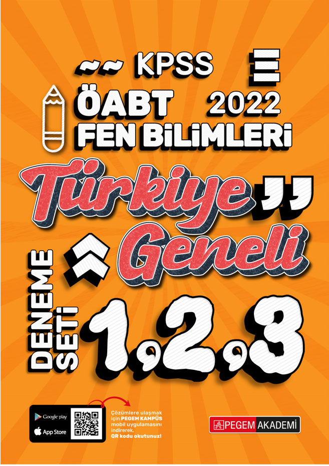 2022 KPSS ÖABT Fen Bilimleri 1-2-3 Türkiye Geneli (3'lü Deneme)