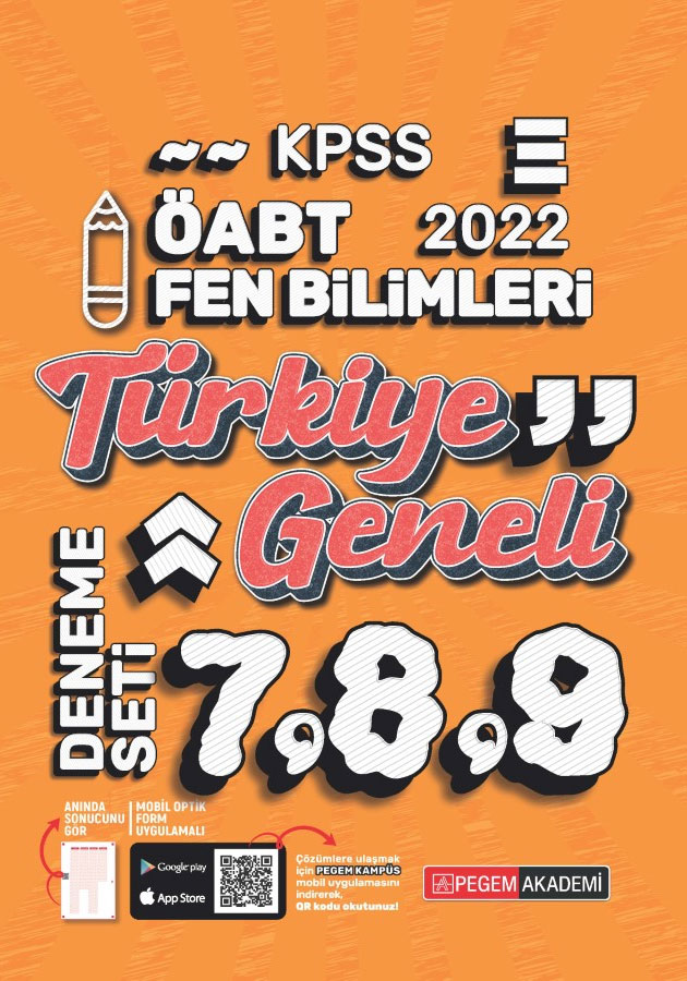 2022 KPSS ÖABT Fen Bilimleri 7-8-9 Türkiye Geneli (3'lü Deneme)