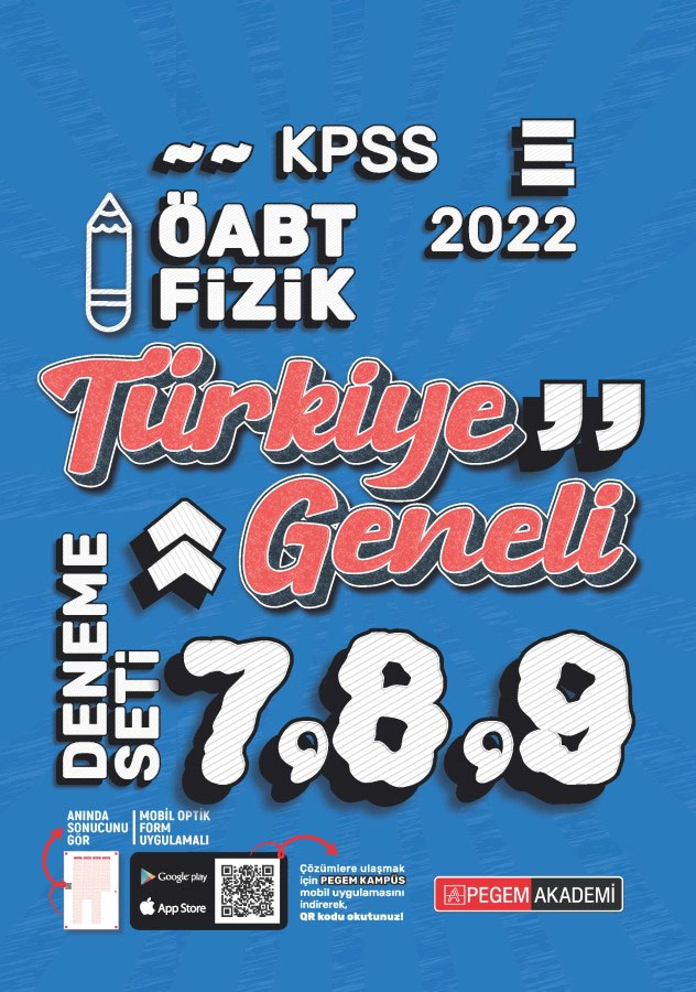 2022 KPSS ÖABT Fizik 7-8-9 Türkiye Geneli (3'lü Deneme)