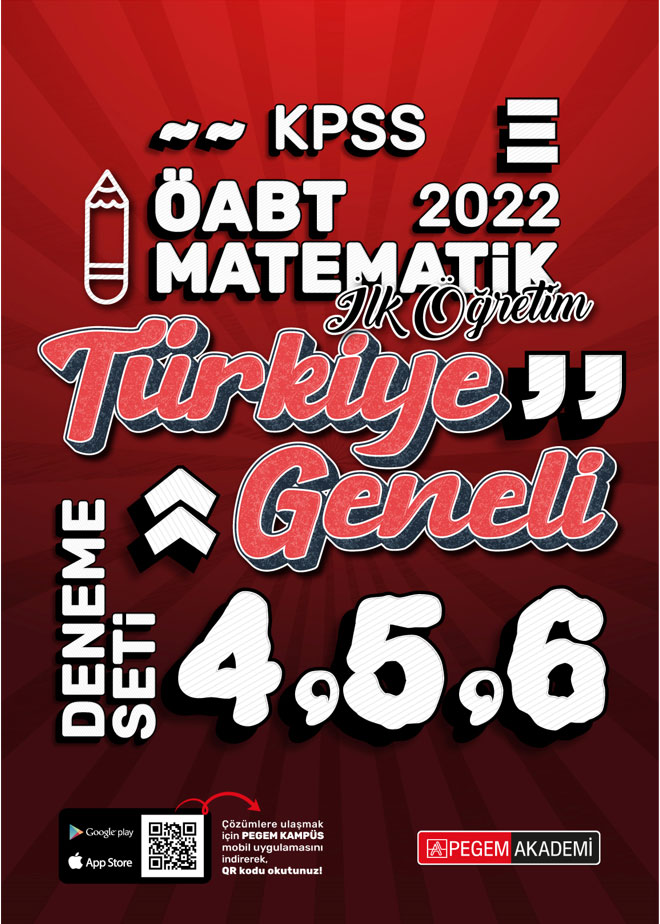 2022 KPSS ÖABT İlköğretim Matematik 4-5-6 Türkiye Geneli (3'lü Deneme)