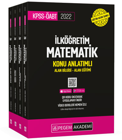 2022 KPSS ÖABT İlköğretim Matematik Konu Anlatımlı Set (4 Kitap)
