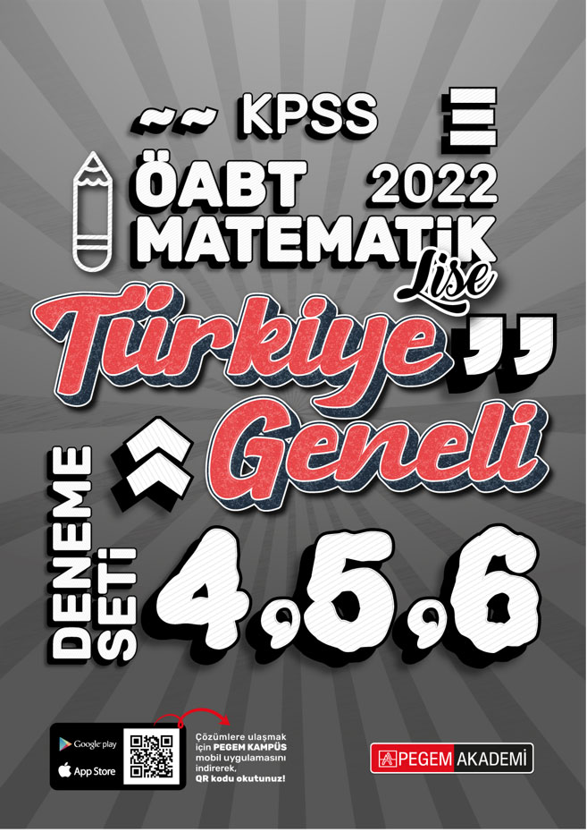 2022 KPSS ÖABT Lise Matematik 4-5-6 Türkiye Geneli (3'lü Deneme)