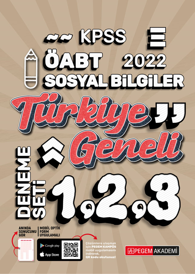 2022 KPSS ÖABT Sosyal Bilgiler Türkiye Geneli 1-2-3 (3'lü Deneme)