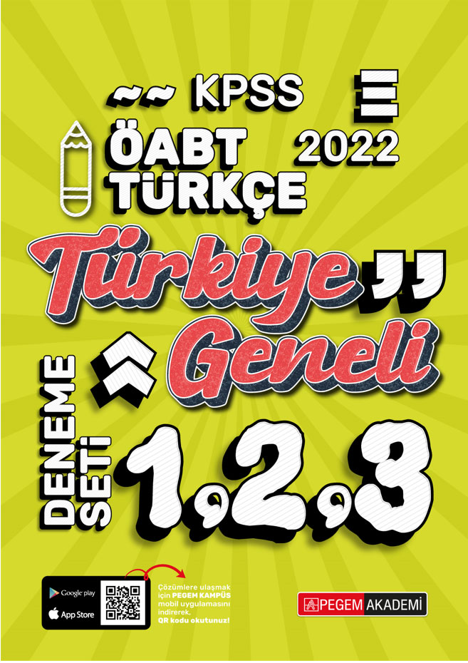 2022 KPSS ÖABT Türkçe 1-2-3 Türkiye Geneli (3'lü Deneme)