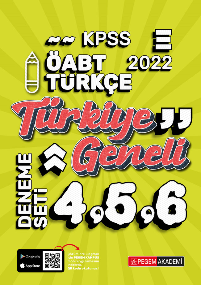 2022 KPSS ÖABT Türkçe 4-5-6 Türkiye Geneli (3'lü Deneme)