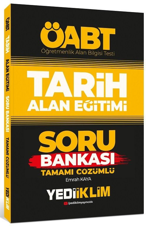 2022 ÖABT Tarih Öğretmenliği Alan Eğitimi Soru Bankası Çözümlü