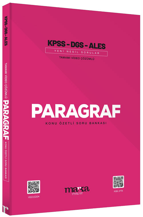 2024 KPSS DGS ALES PARAGRAF Konu Özetli Yeni Nesil Soru Bankası Tamamı Video Çözümlü