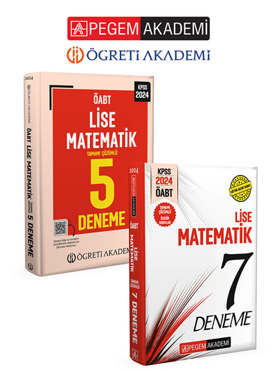 2024 KPSS ÖABT Lise Matematik Öğretmenliği Deneme Seti (Öğreti 5 Deneme-Pegem Akademi 7 Deneme) 2024 KPSS ÖABT Lise Matematik Öğretmenliği Deneme Seti (Öğreti 5 Deneme-Pegem Akademi 7 Deneme)