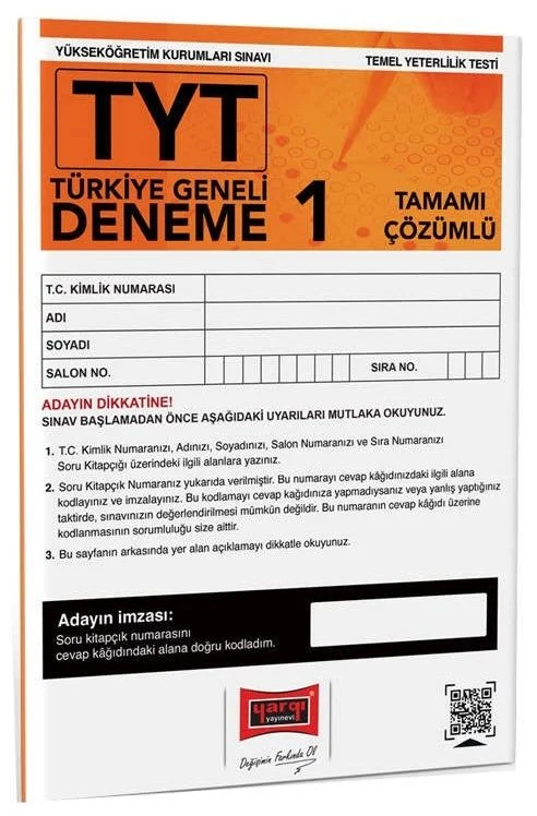 2023 TYT Tamamı Çözümlü Türkiye Geneli Deneme Sınavı 1 2023 TYT Tamamı Çözümlü Türkiye Geneli Deneme Sınavı 1