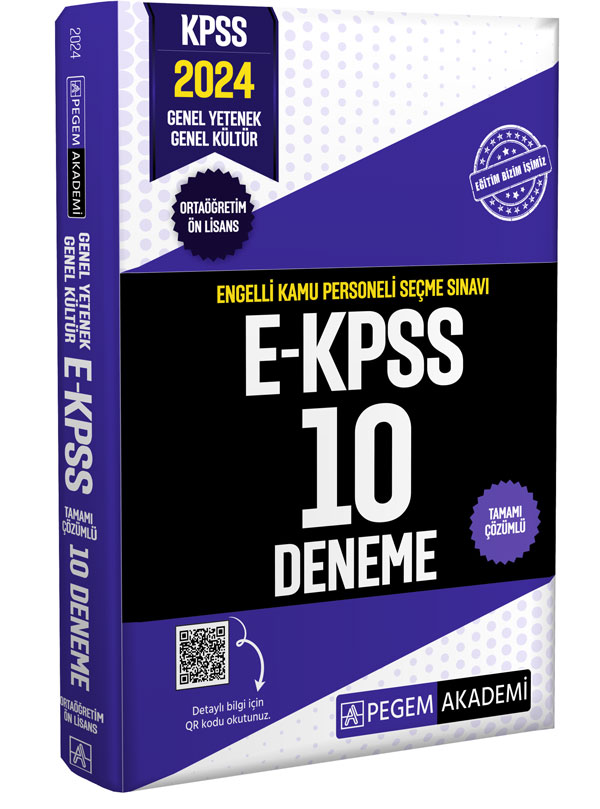 2024 E-KPSS Engelli Kamu Personeli Seçme Sınavı Tamamı Çözümlü 10 Deneme (Ortaöğretim-Ön Lisans) 2024 E-KPSS Engelli Kamu Personeli Seçme Sınavı Tamamı Çözümlü 10 Deneme (Ortaöğretim-Ön Lisans)
