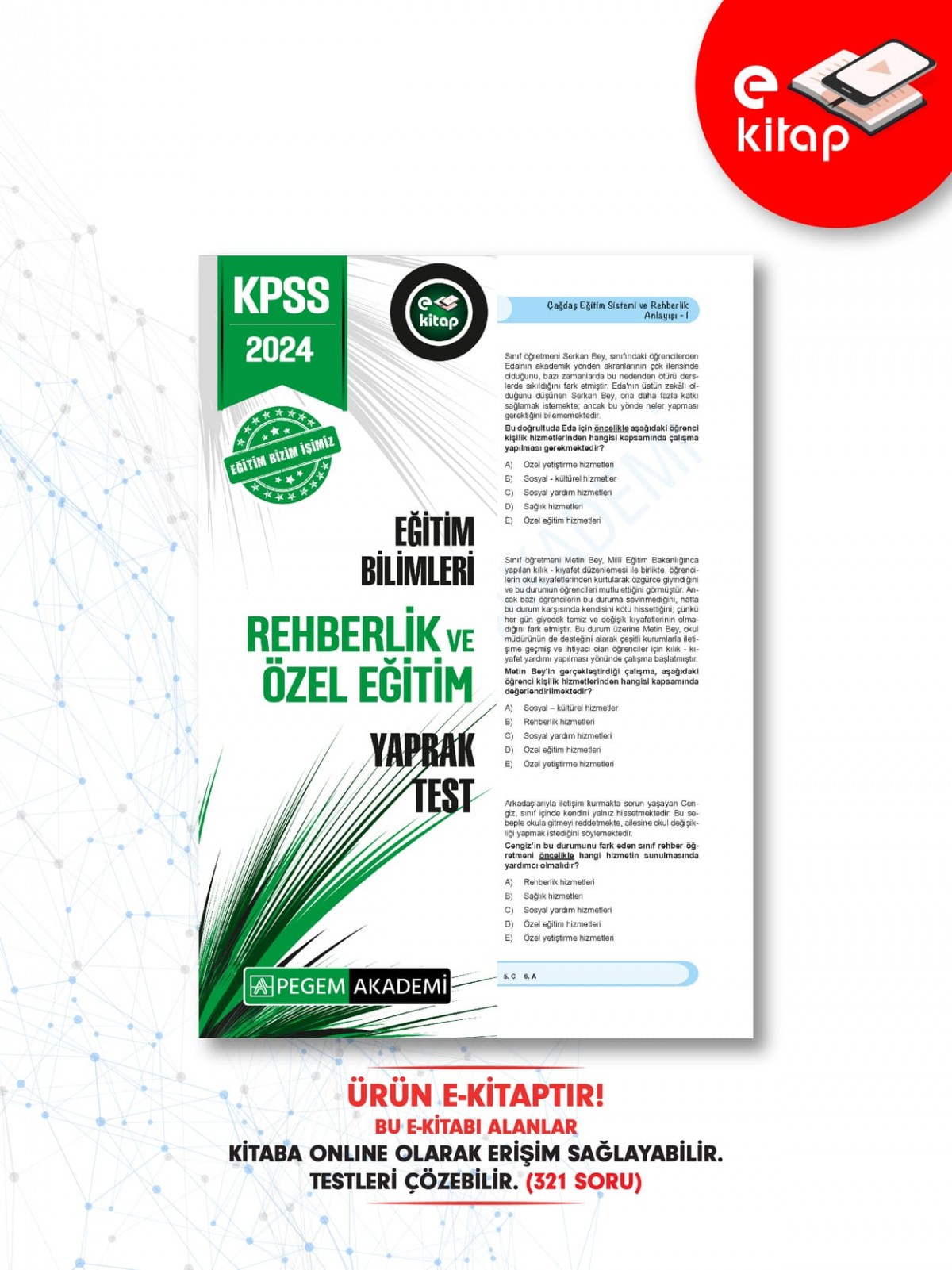 2024 KPSS Eğitim Bilimleri Rehberlik ve Özel Eğitim Yaprak Test E-Kitap 2024 KPSS Eğitim Bilimleri Rehberlik ve Özel Eğitim Yaprak Test E-Kitap