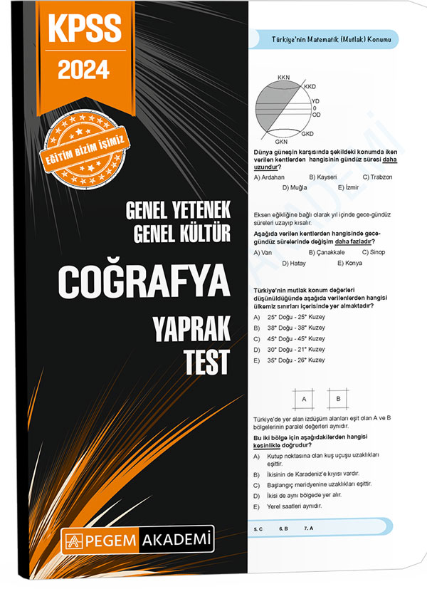 2024 KPSS Genel Yetenek Genel Kültür Coğrafya Yaprak Test 2024 KPSS Genel Yetenek Genel Kültür Coğrafya Yaprak Test