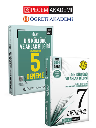2024 KPSS ÖABT Din Kültürü ve Ahlak Bilgisi Öğretmenliği Deneme Seti (Öğreti 5 Deneme-Pegem Akademi 7 Deneme) 2024 KPSS ÖABT Din Kültürü ve Ahlak Bilgisi Öğretmenliği Deneme Seti (Öğreti 5 Deneme-Pegem Akademi 7 Deneme)