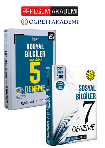 2024 KPSS ÖABT Sosyal Bilgiler Öğretmenliği Deneme Seti (Öğreti 5 Deneme-Pegem Akademi 7 Deneme) 2024 KPSS ÖABT Sosyal Bilgiler Öğretmenliği Deneme Seti (Öğreti 5 Deneme-Pegem Akademi 7 Deneme)