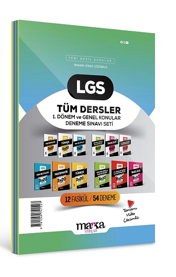 2025 LGS 1. Dönem ve Genel Konular Tüm Dersler Deneme Sınavı Seti 12 Fasikül 54 Deneme 2025 LGS 1. Dönem ve Genel Konular Tüm Dersler Deneme Sınavı Seti 12 Fasikül 54 Deneme