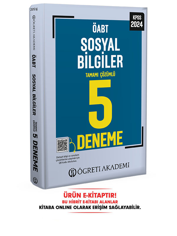 2024 ÖABT Sosyal Bilgiler Öğretmenliği 5 Deneme E-Kitap