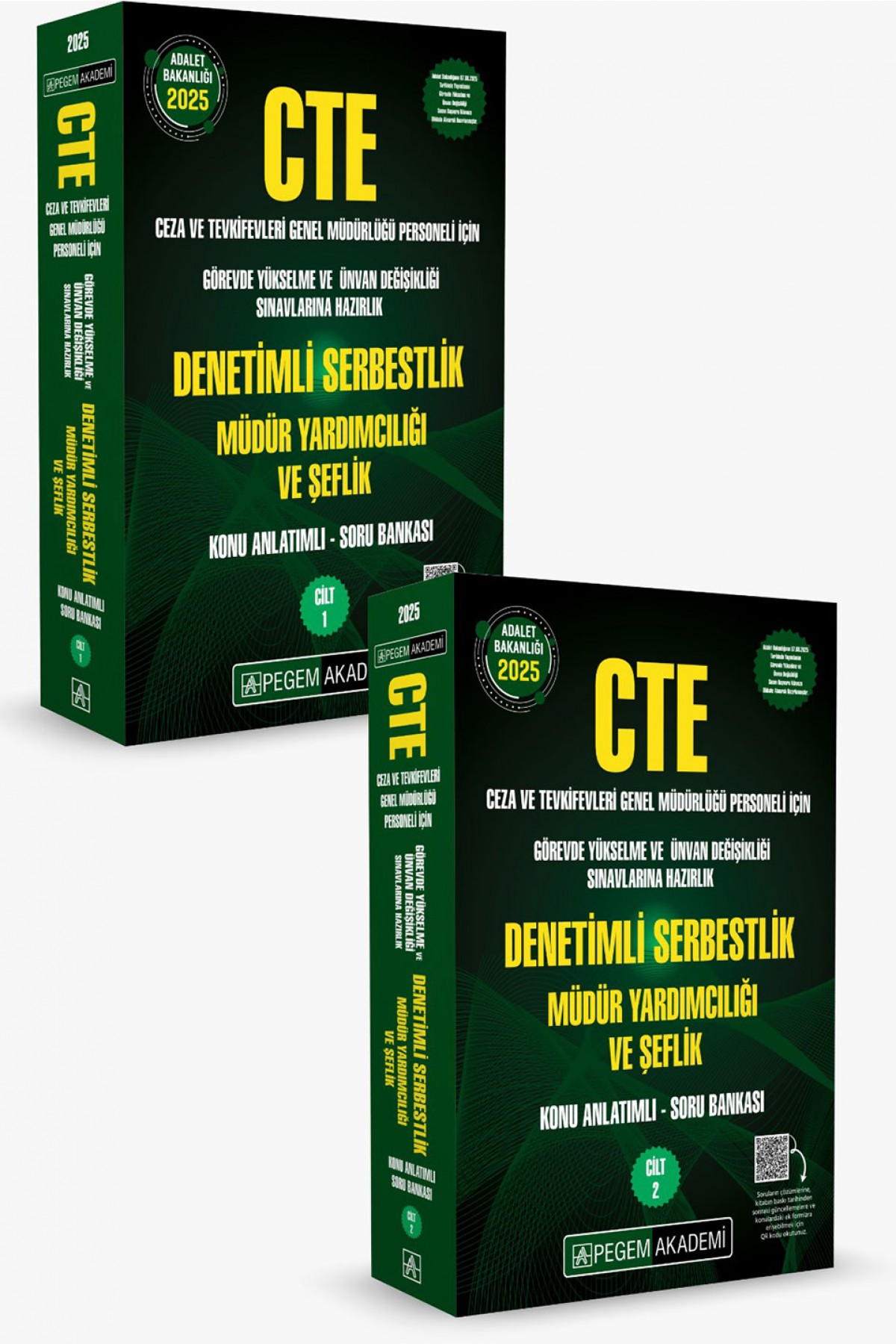 2025 CTE Adalet Bakanlığı Ceza ve Tevkifevleri Genel Müdürlüğü Görevde Yükselme ve Ünvan Değişikliği Sınavı Konu Anlatımlı Soru Bankası Denetimli Serbestlik Müdür Yardımcılığı ve Şeflik (2 Cilt)