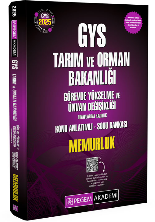 2025 GYS Tarım ve Orman Bakanlığı Görevde Yükselme Sınavlarına Hazırlık Konu Anlatımlı Soru Bankası - MEMURLUK 2025 GYS Tarım ve Orman Bakanlığı Görevde Yükselme Sınavlarına Hazırlık Konu Anlatımlı Soru Bankası - MEMURLUK