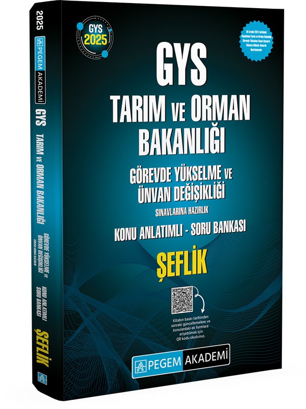 2025 GYS Tarım ve Orman Bakanlığı Görevde Yükselme Sınavlarına Hazırlık Konu Anlatımlı Soru Bankası - ŞEFLİK 2025 GYS Tarım ve Orman Bakanlığı Görevde Yükselme Sınavlarına Hazırlık Konu Anlatımlı Soru Bankası - ŞEFLİK