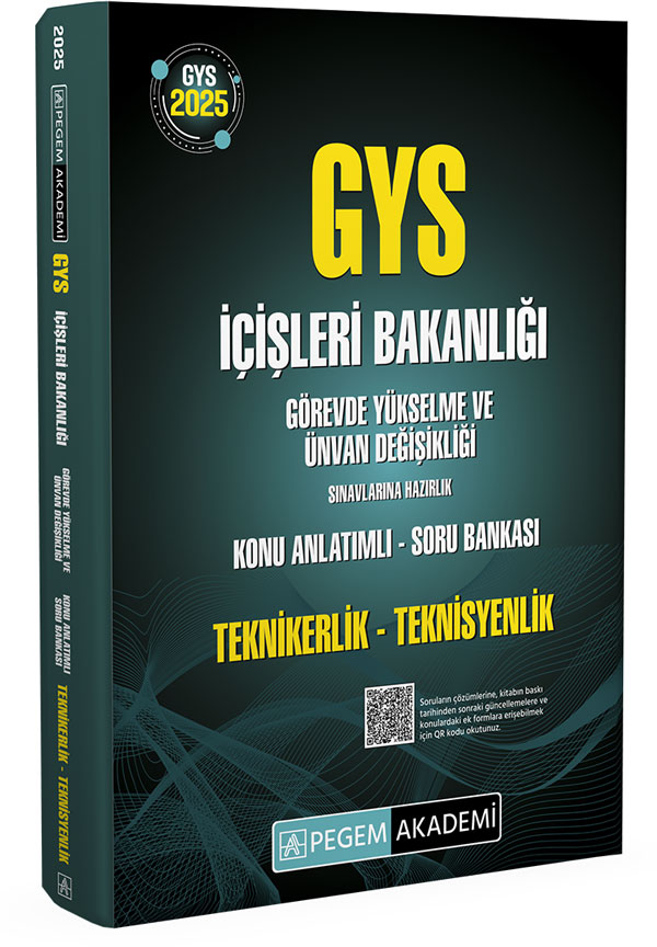 2025 GYS İçişleri Bakanlığı Görevde Yükselme Ve Ünvan Değişikliği Sınavlarına Hazırlık Teknikerlik-Teknisyenlik Konu Anlatımlı Soru Bankası 2025 GYS İçişleri Bakanlığı Görevde Yükselme Ve Ünvan Değişikliği Sınavlarına Hazırlık Teknikerlik-Teknisyenlik Konu Anlatımlı Soru Bankası