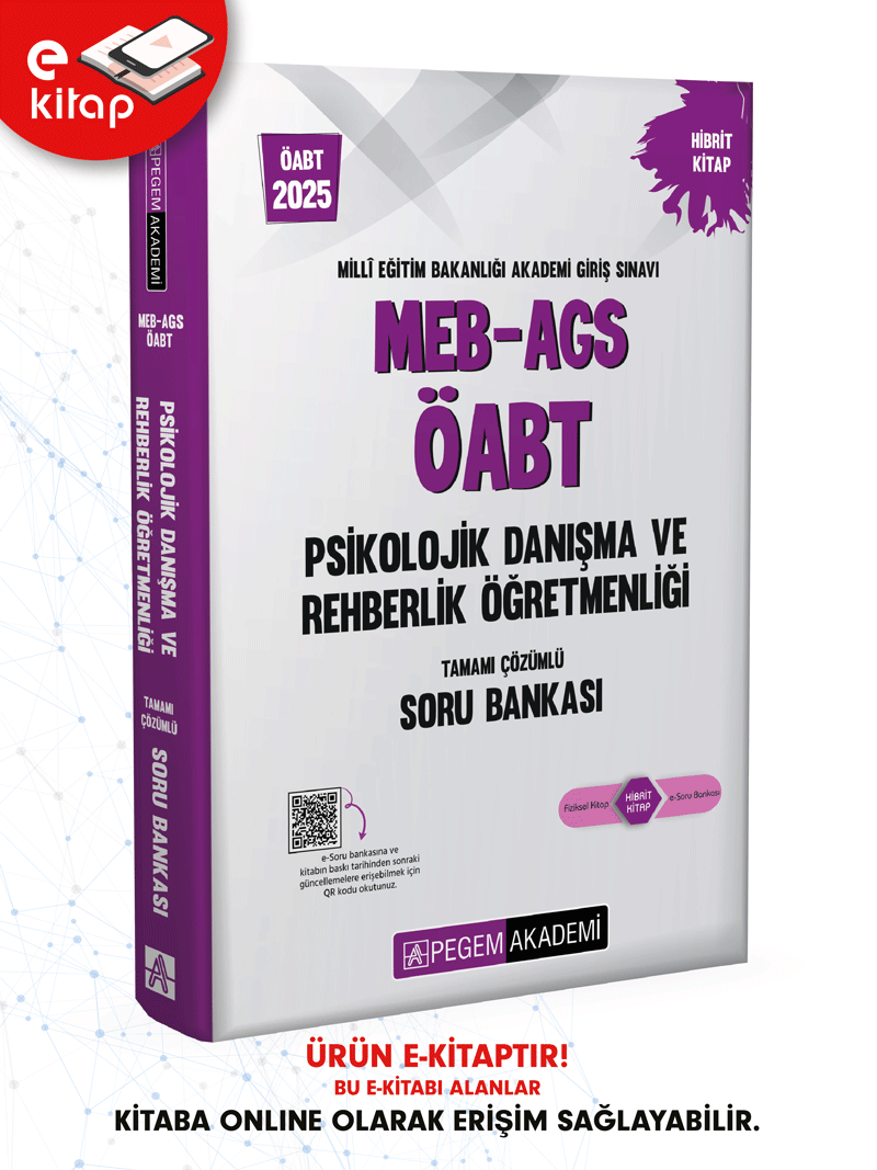 2025 KPSS ÖABT Psikolojik Danışma ve Rehberlik Öğretmenliği E-Soru Bankası