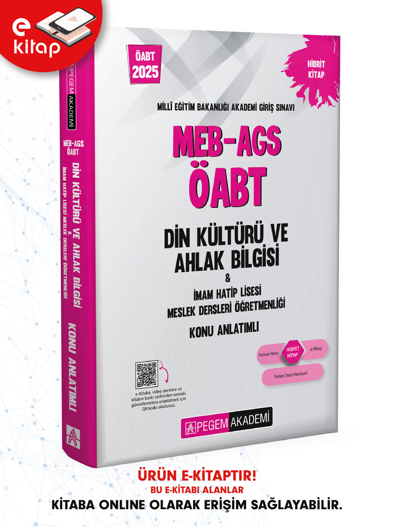 2025 MEB-AGS ÖABT Din Kültürü Ve Ahlak Bilgisi Öğretmenliği Konu Anlatımlı E-Kitap