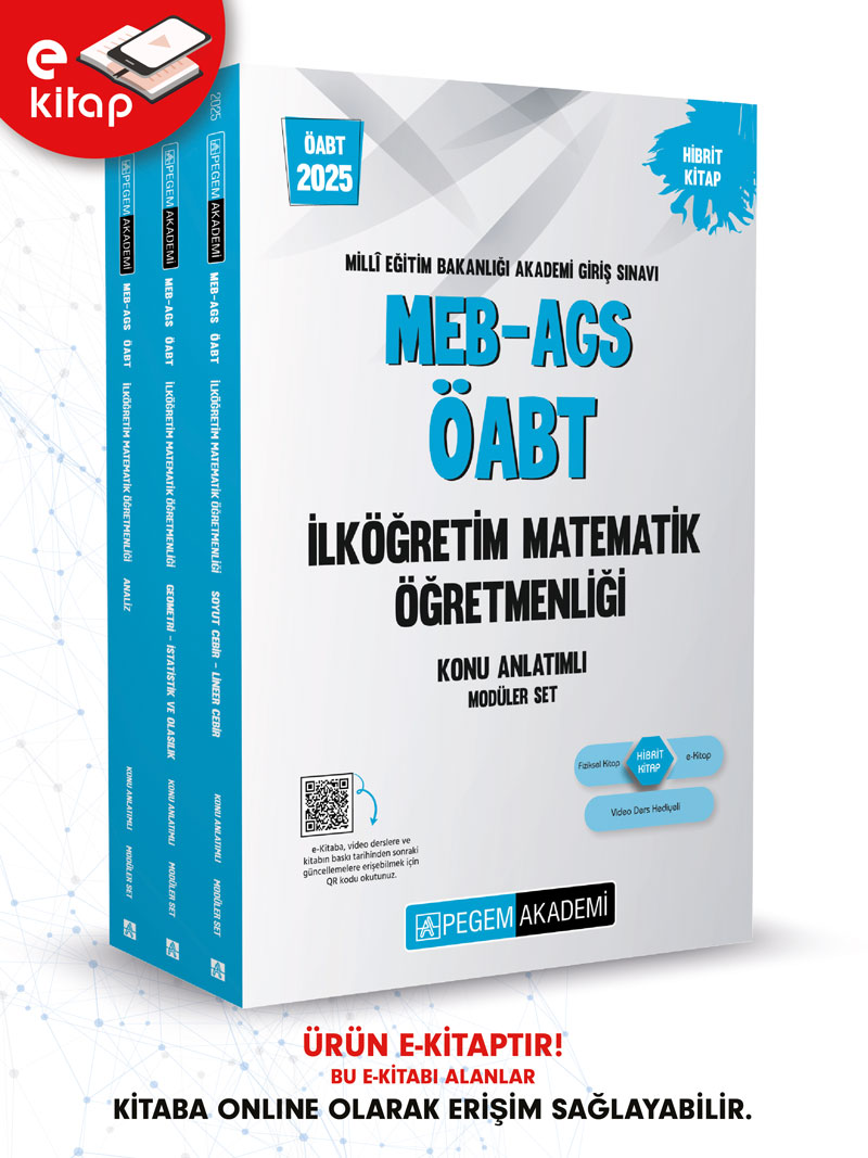 2025 MEB-AGS ÖABT İlköğretim Matematik Öğretmenliği Konu Anlatımlı E-Kitap Seti 2025 MEB-AGS ÖABT İlköğretim Matematik Öğretmenliği Konu Anlatımlı E-Kitap Seti