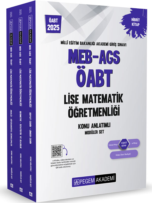 2025 MEB-AGS-ÖABT Lise Matematik Öğretmenliği Konu Anlatımlı (3 kitap) 2025 MEB-AGS-ÖABT Lise Matematik Öğretmenliği Konu Anlatımlı (3 kitap)