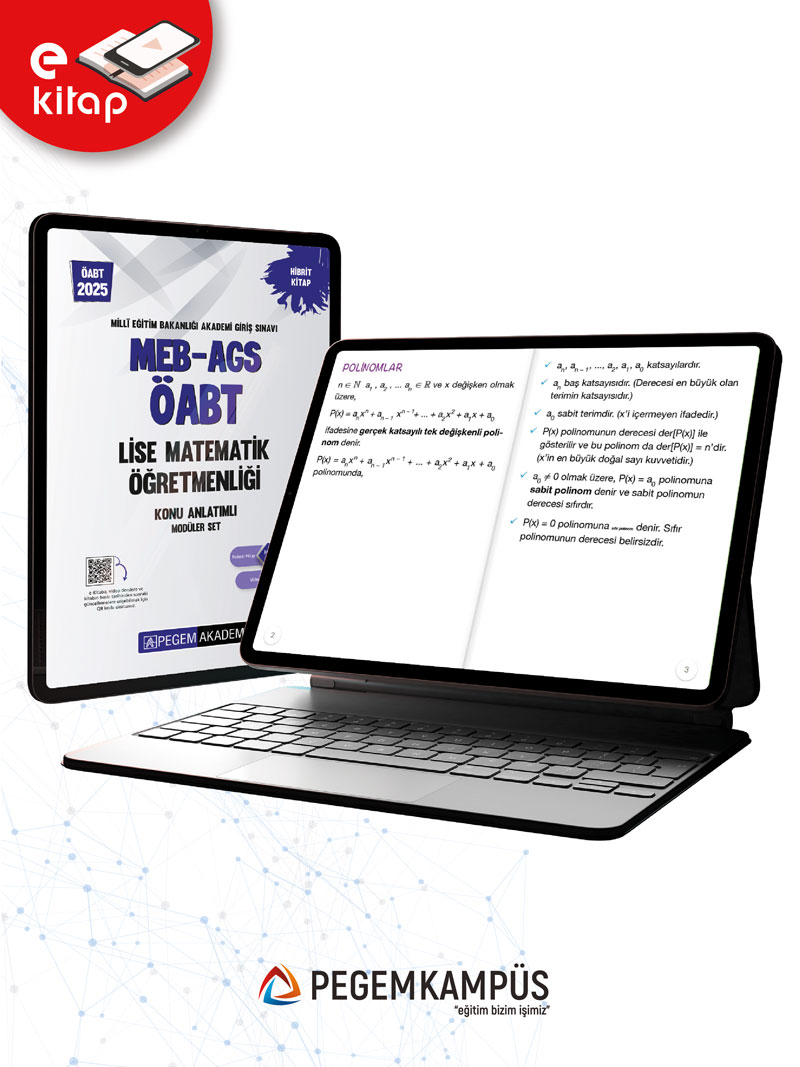 2025 MEB-AGS ÖABT Lise Matematik Öğretmenliği Konu Anlatımlı E-Kitap Seti
