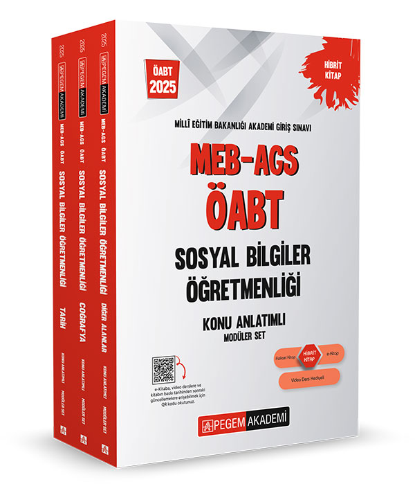 2025 MEB-AGS-ÖABT Sosyal Bilgiler Öğretmenliği Konu Anlatımlı (3 kitap) 2025 MEB-AGS-ÖABT Sosyal Bilgiler Öğretmenliği Konu Anlatımlı (3 kitap)