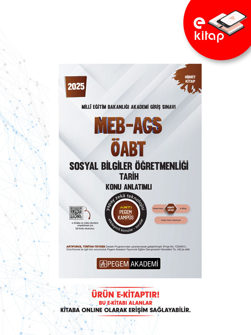 2025 MEB-AGS ÖABT Sosyal Bilgiler Öğretmenliği Tarih Konu Anlatımlı E-Kitap