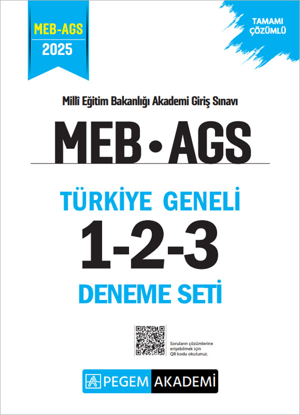 2025 MEB AGS Tamamı Çözümlü Türkiye Geneli 1-2-3 (3'lü Deneme Seti)
