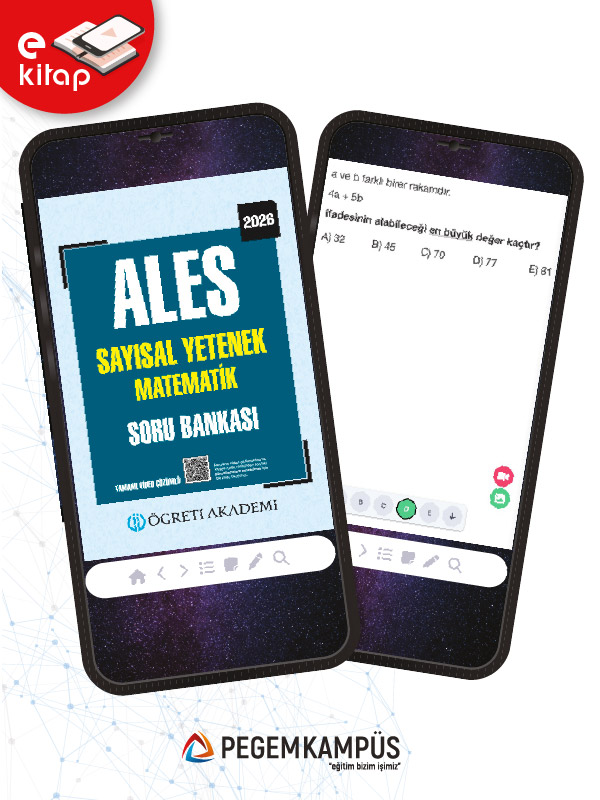 2026 ALES Sayısal Yetenek Matematik Tamamı Video Çözümlü E-Soru Bankası