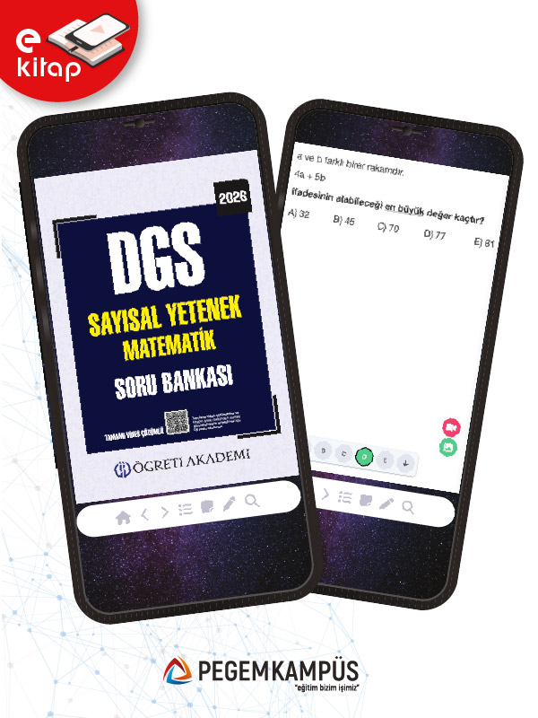 2026 DGS Sayısal Yetenek Matematik Tamamı Video Çözümlü E-Soru Bankası