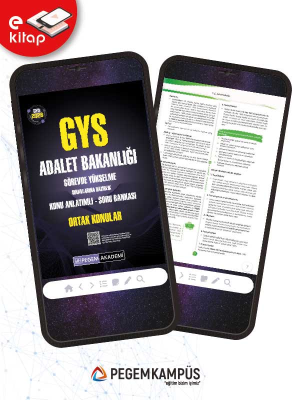 2026 GYS Adalet Bakanlığı Görevde Yükselme Sınavlarına Hazırlık Konu Anlatımlı Soru Bankası E-Kitap - Ortak Konular
