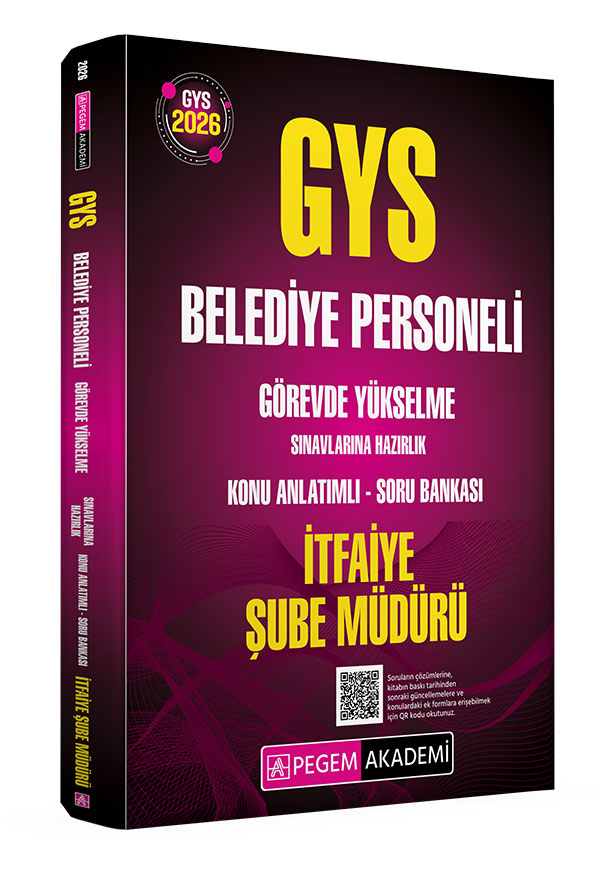 2026 GYS Belediye Personeli Görevde Yükselme Sınavlarına Hazırlık Konu Anlatımlı Soru Bankası İTFAİYE ŞUBE MÜDÜRÜ 2026 GYS Belediye Personeli Görevde Yükselme Sınavlarına Hazırlık Konu Anlatımlı Soru Bankası İTFAİYE ŞUBE MÜDÜRÜ