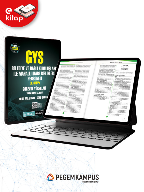 2026 GYS Belediye ve Bağlı Kuruluşları ile Mahalli İdare Birlikleri Personeli (1. Grup) Görevde Yükselme Sınavlarına Hazırlık Konu Anlatımlı Soru Bankası E-Kitap