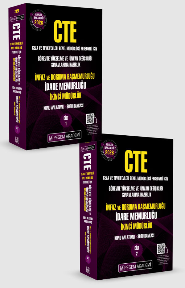 2026 GYS CTE Adalet Bakanlığı Ceza ve Tevkifevleri Genel Müdürlüğü Görevde Yükselme ve Ünvan Değişikliği Konu Anlatımlı Soru Bankası İdare Memurluğu İnfaz ve Koruma Başmemurluğu (2 Cilt) 2026 GYS CTE Adalet Bakanlığı Ceza ve Tevkifevleri Genel Müdürlüğü Görevde Yükselme ve Ünvan Değişikliği Konu Anlatımlı Soru Bankası İdare Memurluğu İnfaz ve Koruma Başmemurluğu (2 Cilt)