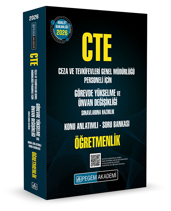 2026 GYS CTE Adalet Bakanlığı Ceza ve Tevkifevleri Genel Müdürlüğü Görevde Yükselme ve Ünvan Değişikliği Sınavlarına Hazırlık Konu Anlatımlı Soru Bankası ÖĞRETMENLİK 2026 GYS CTE Adalet Bakanlığı Ceza ve Tevkifevleri Genel Müdürlüğü Görevde Yükselme ve Ünvan Değişikliği Sınavlarına Hazırlık Konu Anlatımlı Soru Bankası ÖĞRETMENLİK