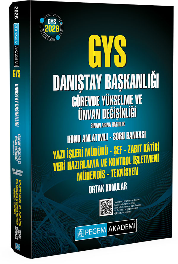 2026 GYS Danıştay Başkanlığı Görevde Yükselme Sınavlarına Hazırlık Konu Anlatımlı Soru Bankası Ortak Konular