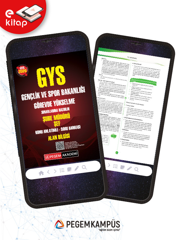2026 GYS Gençlik ve Spor Bakanlığı Görevde Yükselme Sınavlarına Hazırlık Şube Müdürü Şef Konu Anlatımlı Soru Bankası ALAN BİLGİSİ E-Kitap