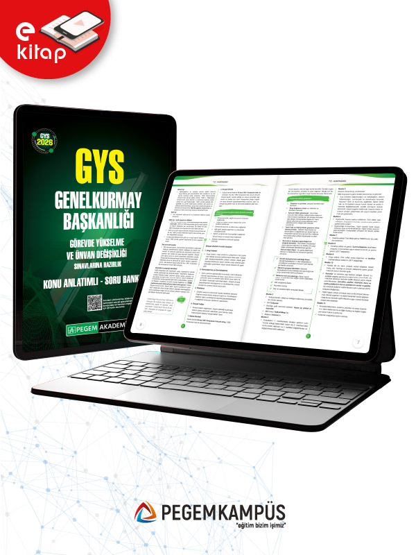 2026 GYS Genelkurmay Başkanlığı Görevde Yükselme ve Ünvan Değişikliği Sınavlarına Hazırlık Konu Anlatımlı Soru Bankası (e-kitap) 2026 GYS Genelkurmay Başkanlığı Görevde Yükselme ve Ünvan Değişikliği Sınavlarına Hazırlık Konu Anlatımlı Soru Bankası (e-kitap)