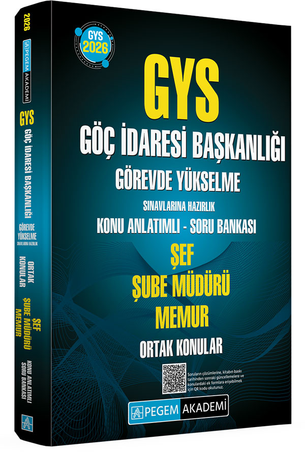 2026 GYS Göç İdaresi Başkanlığı Görevde Yükselme Sınavlarına Hazırlık Konu Anlatımlı Soru Bankası ŞEF ŞUBE MÜDÜR MEMUR ORTAK KONULAR 2026 GYS Göç İdaresi Başkanlığı Görevde Yükselme Sınavlarına Hazırlık Konu Anlatımlı Soru Bankası ŞEF ŞUBE MÜDÜR MEMUR ORTAK KONULAR