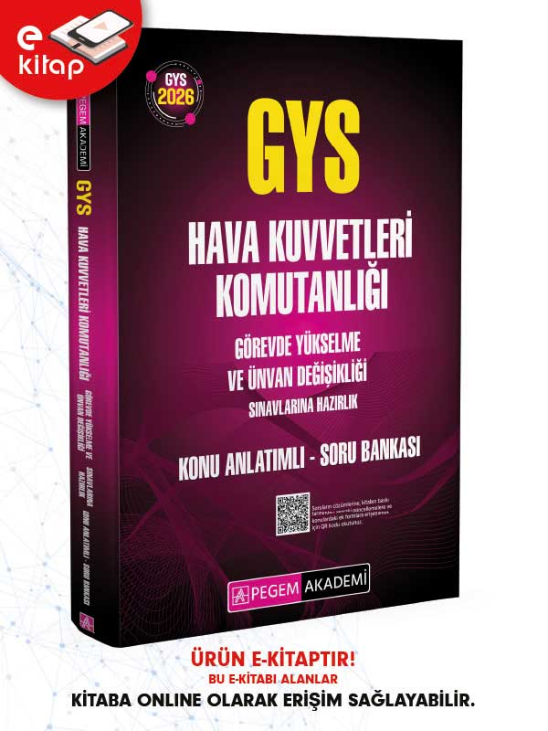 2026 GYS Hava Kuvvetleri Komutanlığı Görevde Yükselme ve Ünvan Değişikliği Sınavlarına Hazırlık Konu Anlatımlı Soru Bankası E-Kitap 2026 GYS Hava Kuvvetleri Komutanlığı Görevde Yükselme ve Ünvan Değişikliği Sınavlarına Hazırlık Konu Anlatımlı Soru Bankası E-Kitap
